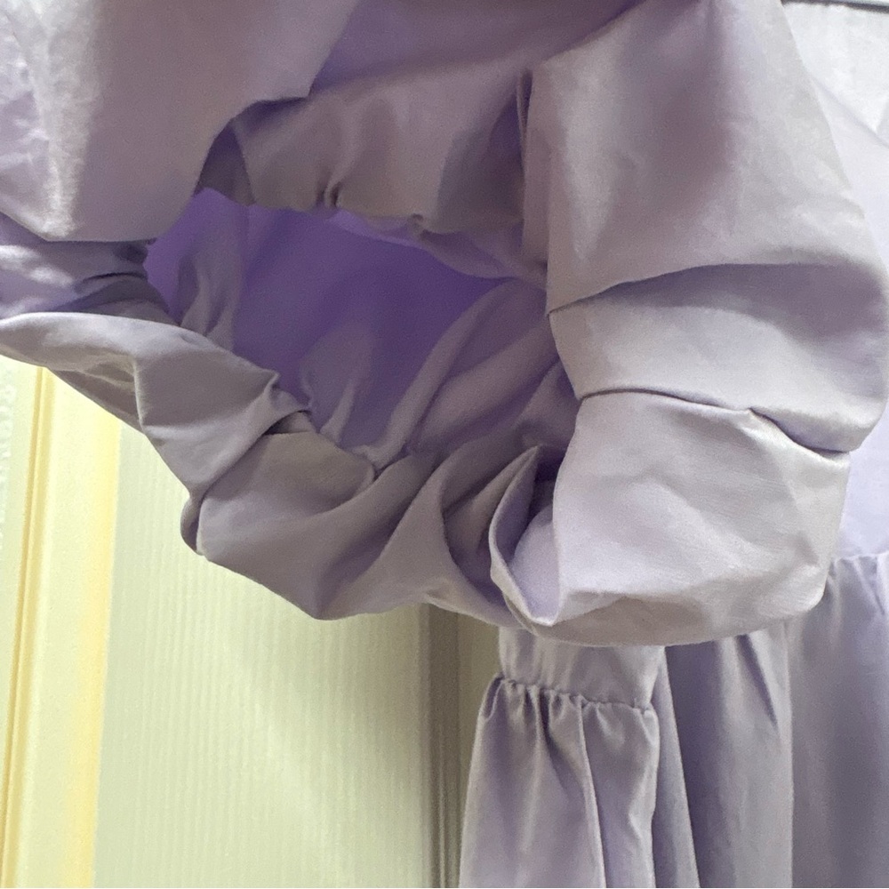 &merci Purple Lavender Puff Sleeve Dress - Picture 3 of 9